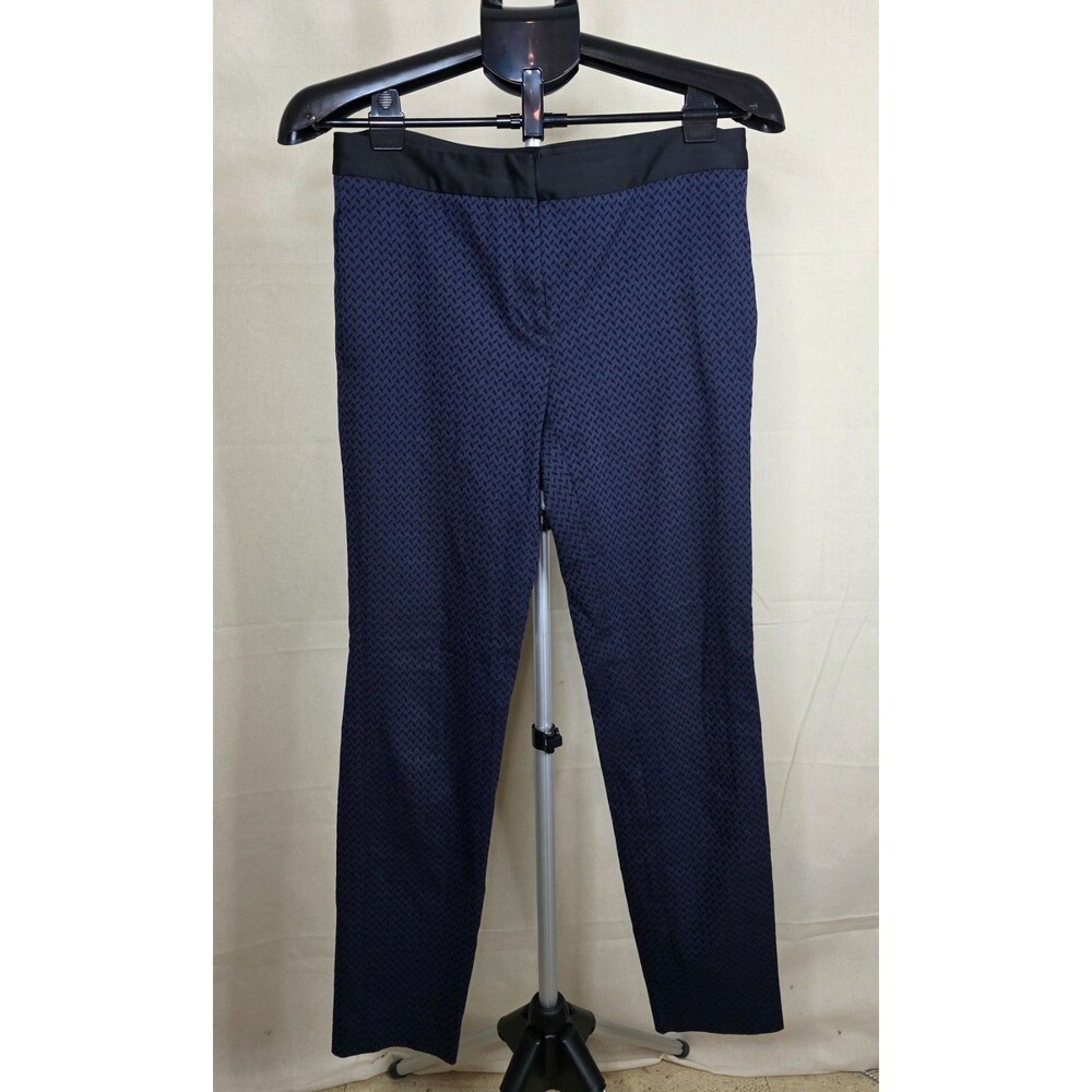 DKNY Women's Blue & Black Textured Dress Pants Size 4 Satin Waistband